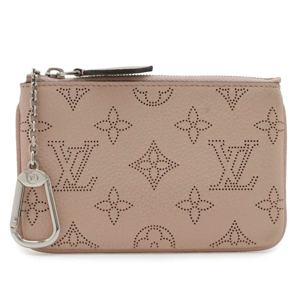 LOUIS VUITTON Monogram Mahina Pochette coin case Wallet Magnolia Pink Key Hook